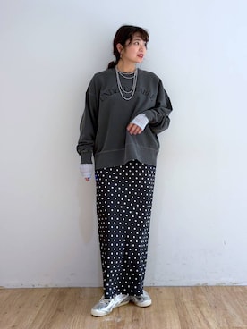 「アイテム（バレッタ/ヘアクリップ）」を使った、and.youさん（レディース・157cm）の秋コーディネート