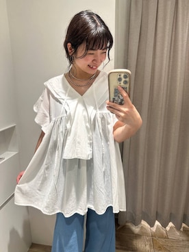 「アイテム（その他、グレー系）」を使った、and.youさん（レディース・157cm）の夏コーディネート