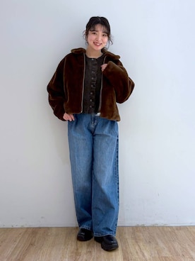 「アイテム（ヘアゴム）」を使った、and.youさん（レディース・157cm）の冬コーディネート