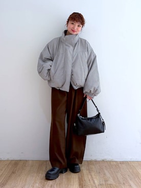 「LOWRYS FARM（ローリーズファーム）のアイテム（ハンドバッグ）」を使った、and.youさん（レディース・157cm）の秋コーディネート