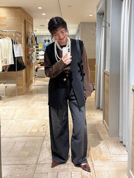 「アイテム（ヘアゴム）」を使った、and.youさん（レディース・157cm）の秋コーディネート