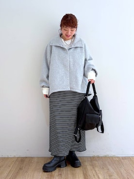 「LOWRYS FARM（ローリーズファーム）のアイテム（スカート）」を使った、and.youさん（レディース・157cm）の秋コーディネート