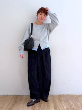 「LOWRYS FARM（ローリーズファーム）のアイテム（その他パンツ）」を使った、and.youさん（レディース・157cm）の秋コーディネート