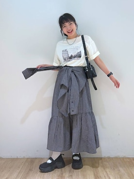 「アイテム（ヘアゴム）」を使った、and.youさん（レディース・157cm）の夏コーディネート