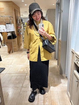 「LOWRYS FARM（ローリーズファーム）のパールタレンネックレス　249411（ネックレス）」を使った、and.youさん（レディース・157cm）の秋コーディネート