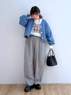 「アイテム（バレッタ/ヘアクリップ）」を使った、and.youさん（レディース・157cm）の秋コーディネート