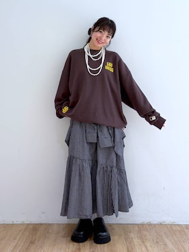 「アイテム（ヘアゴム）」を使った、and.youさん（レディース・157cm）の夏コーディネート