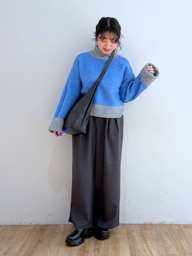 「アイテム（ヘアゴム）」を使った、and.youさん（レディース・157cm）の冬コーディネート