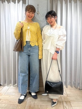 「新作」｜「アイテム（スウェットパンツ）」を使った、and.youさん（レディース・157cm）の春コーディネート