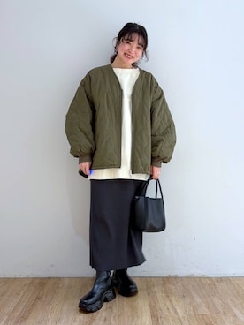 「アイテム（ヘアゴム）」を使った、and.youさん（レディース・157cm）の冬コーディネート