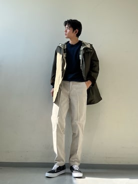 「Barbour（バブアー）の『別注』Barbour×DOORS　HOODED COAT（その他アウター）」を使った、岩波　奏人さん（メンズ・183cm）の秋コーディネート