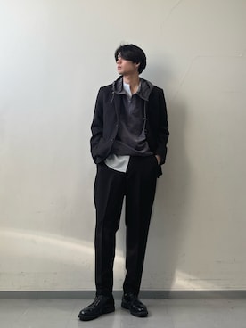 岩波 奏人さん(メンズ・183cm)の冬コーディネート