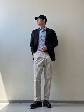 「アイテム（フォーマルスーツ/小物）」を使った、岩波　奏人さん（メンズ・183cm）の夏コーディネート