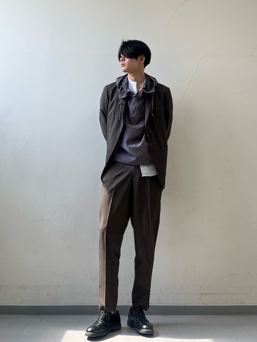 LIFE STYLE TAILOR リネンライクコンフォータブルパンツ（スーツパンツ