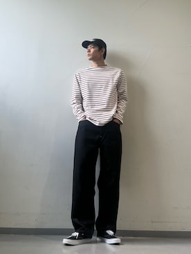 「アイテム（トップス）」を使った、岩波　奏人さん（メンズ・183cm・10代）の秋コーディネート
