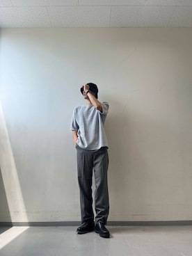 「THE NORTH FACE（ザノースフェイス）のTHE NORTH FACE　TNF Simply Classic Hat（ハット）」を使った、岩波　奏人さん（メンズ・183cm）の夏コーディネート