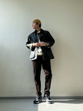 「アイテム（テーラードジャケット）」を使った、岩波　奏人さん（メンズ・183cm・10代）の秋コーディネート