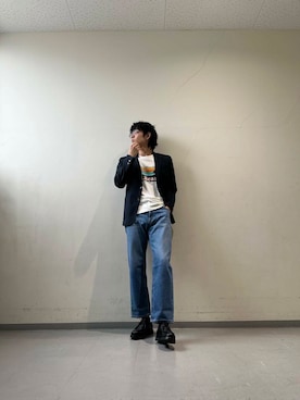 「テーラード」｜岩波　奏人さん（メンズ・182cm）の春コーディネート