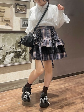 「ミニスカート」｜ありす(axesfemme)さん（レディース・153cm・20代）の秋コーディネート