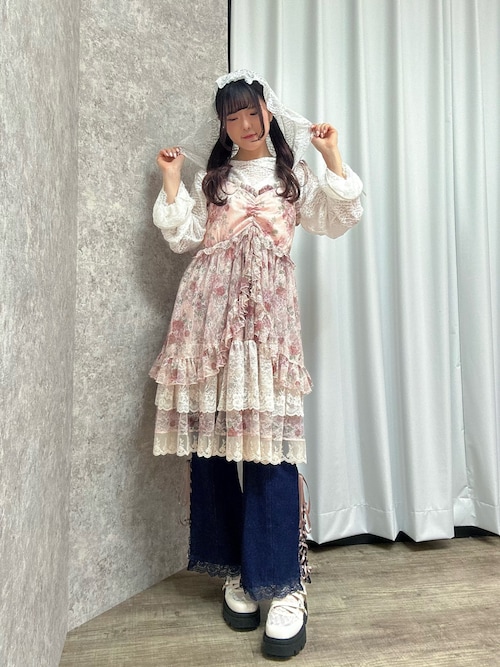 美品❤︎エムズ カットフラワーチェニック カットフラワーキャミチュニックワンピース | CIAOPANIC(チャオ