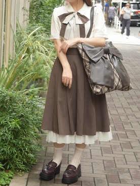 「axes femme（アクシーズファム）のアイテム」を使った、ありす(axesfemme)さん（レディース・153cm）の夏コーディネート