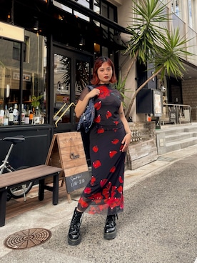 「アイテム（ハンドバッグ、ブルー系）」を使った、pammadlaさん（レディース・158cm）の秋コーディネート