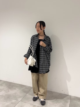 「SENSE OF PLACE by URBAN RESEARCH（センスオブプレイスバイアーバンリサーチ）のアイテム（トートバッグ）」を使った、hmey2698さん（レディース・155cm）の秋コーディネート