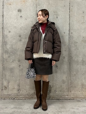 「アイテム（その他アウター）」を使った、hmey2698さん（レディース・155cm）の冬コーディネート