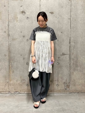 「アイテム（ハンドバッグ）」を使った、hmey2698さん（レディース・155cm）の夏コーディネート