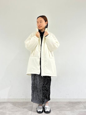 「アイテム（ダウンジャケット/コート）」を使った、hmey2698さん（レディース・155cm）の秋コーディネート