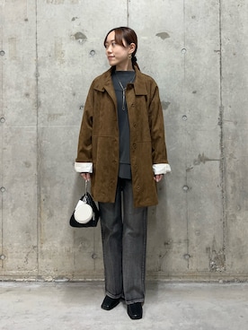 「アイテム（カバーオール）」を使った、hmey2698さん（レディース・155cm）の秋コーディネート