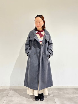 「アイテム（ステンカラーコート）」を使った、hmey2698さん（レディース・155cm）の秋コーディネート