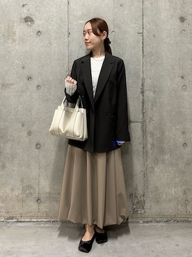 「イチ推しジャケットスタイル」｜「アイテム（トートバッグ）」を使った、hmey2698さん（レディース・155cm）の秋コーディネート