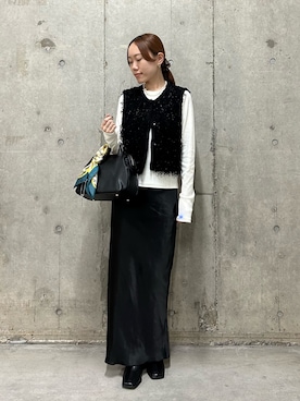 「アイテム（バンダナ/スカーフ）」を使った、hmey2698さん（レディース・155cm）の秋コーディネート