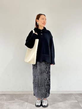 「RODE SKO（ロデスコ）のアイテム（トートバッグ）」を使った、hmey2698さん（レディース・155cm）の秋コーディネート