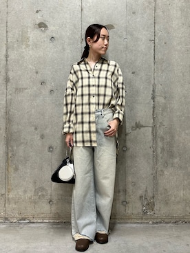 「アイテム（スリッポン）」を使った、hmey2698さん（レディース・155cm）の夏コーディネート