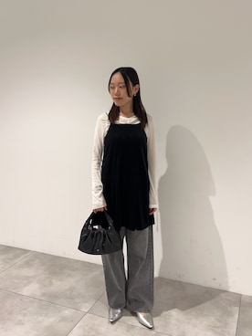 「SENSE OF PLACE by URBAN RESEARCH（センスオブプレイスバイアーバンリサーチ）のアイテム（Tシャツ/カットソー）」を使った、hmey2698さん（レディース・155cm）の秋コーディネート