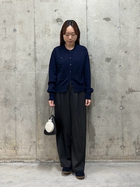 「SENSE OF PLACE by URBAN RESEARCH（センスオブプレイスバイアーバンリサーチ）のアイテム（カーディガン/ボレロ）」を使った、hmey2698さん（レディース・155cm）の秋コーディネート