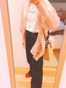 「フレアデニム」｜micahさん（レディース・158cm）の春コーディネート