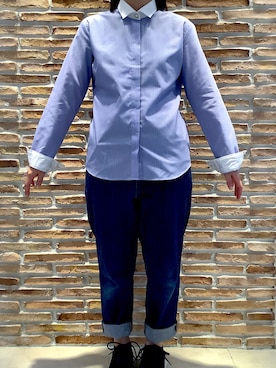 「アイテム（ビジネスシャツ）」を使った、BRICK HOUSE シャツ工房 松山フジグラン店さん（レディース・150cm）の秋コーディネート