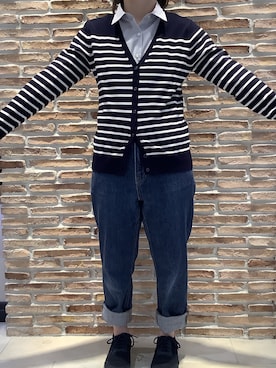 「アイテム（ビジネスシャツ）」を使った、BRICK HOUSE シャツ工房 松山フジグラン店さん（レディース・150cm）の秋コーディネート