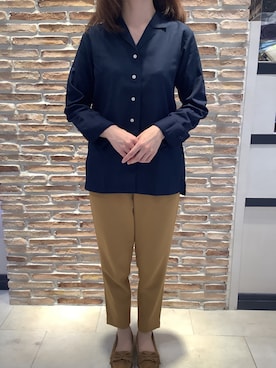 「長袖シャツ」｜BRICK HOUSE シャツ工房 松山フジグラン店さん（レディース・155cm）の春コーディネート