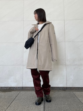 「アイテム（レインシューズ）」を使った、natsumi さん（レディース・163cm）の秋コーディネート