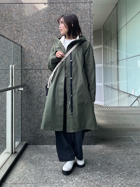 「秋服コーデ」｜「アイテム（レインシューズ）」を使った、natsumi さん（レディース・163cm）の冬コーディネート