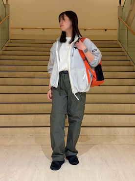 「アイテム（ナイロンジャケット）」を使った、natsumi さん（レディース・163cm）の夏コーディネート