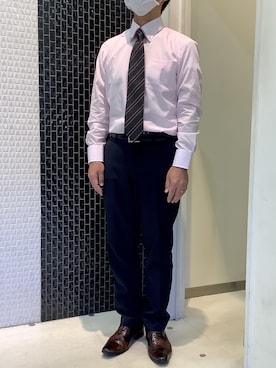 「アイテム（ネクタイ）」を使った、BRICK HOUSE by Tokyo Shirts 八尾アリオ店さん（メンズ・165cm）の冬コーディネート