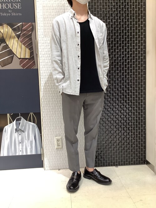 【即購入可】ALVARK TOKYO 長袖シャツ J/S セール】綿100% Wガーゼ 長袖カジュアルシャツ（シャツ/ブラウス