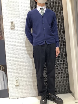 「アイテム（ビジネスシャツ）」を使った、BRICK HOUSE by Tokyo Shirts 八尾アリオ店さん（メンズ・172cm）の冬コーディネート