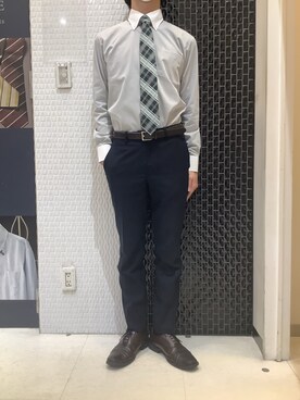 「アイテム（ネクタイ）」を使った、BRICK HOUSE by Tokyo Shirts 八尾アリオ店さん（メンズ・172cm）の冬コーディネート