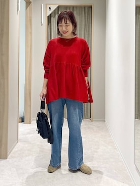 「アイテム（モカシン/デッキシューズ）」を使った、kusuko1103さん（レディース・163cm・40代）の秋コーディネート